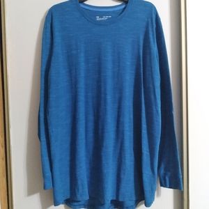 Under Armour 2XL Blue Long Sleeve Fitted Casual Athleisure Shirt